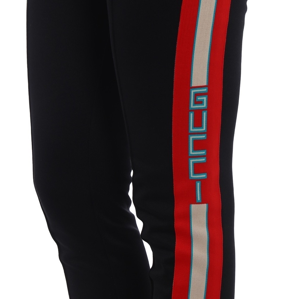 GUCCI Technical Jersey Stirrup Leggings w/ Logo - Picture 8 of 12